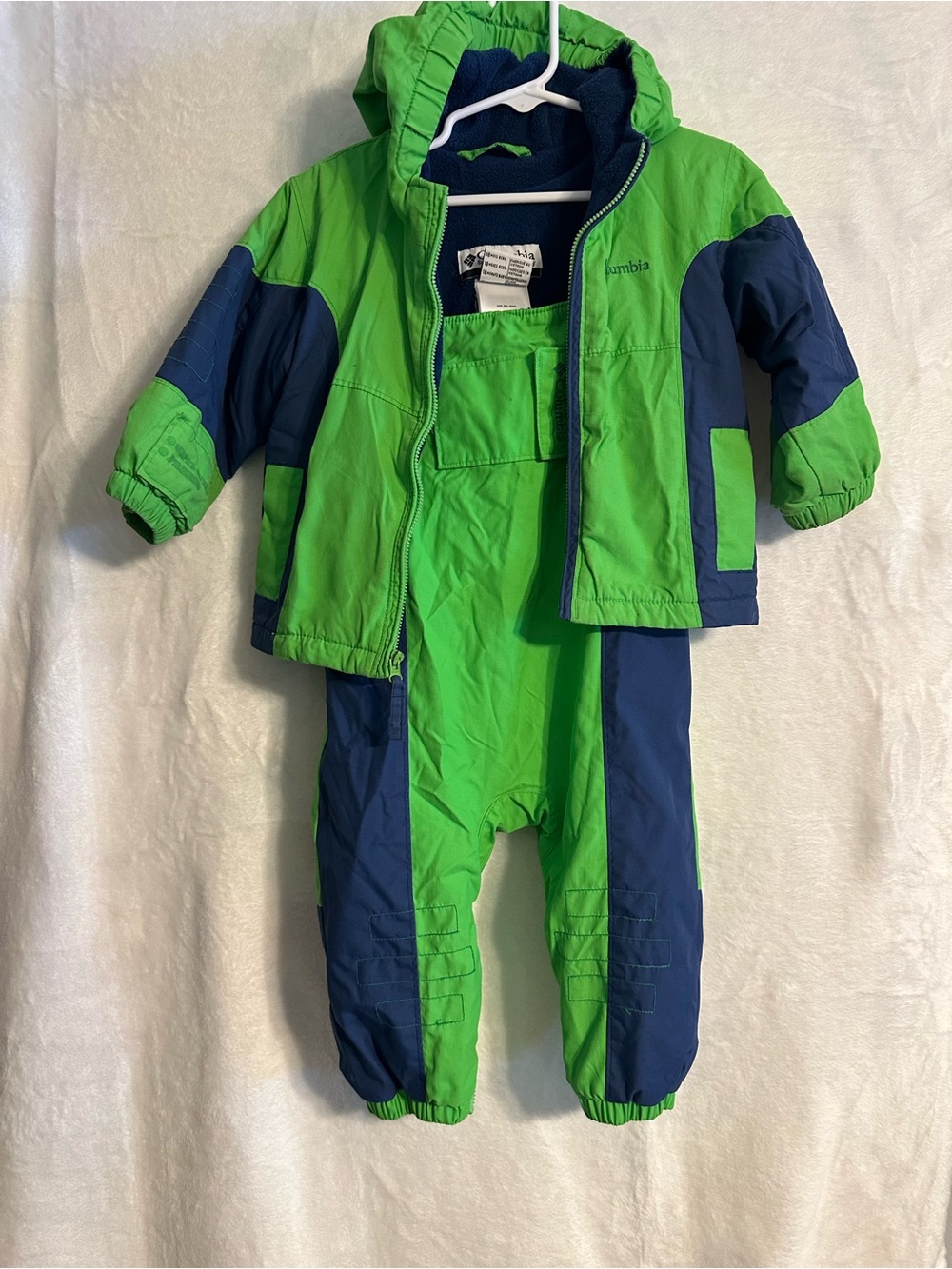Columbia Green & Navy Toddler 18m 2-Piece Snow Suit